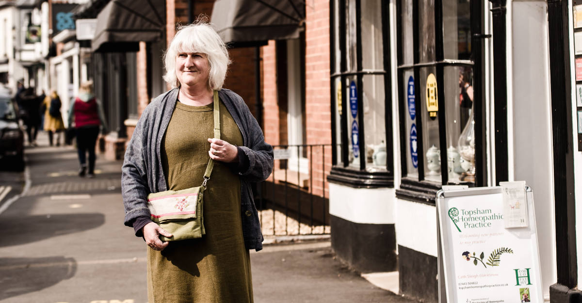 Cath outside the Topsham Homeopathy Clinic Cath outside the Topsham Homeopathy Clinic