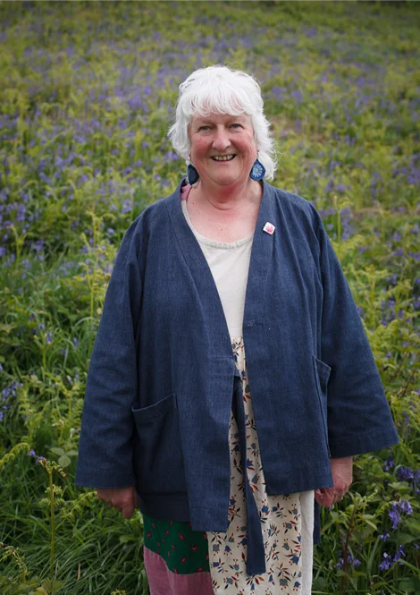 Cath photo in bluebells field